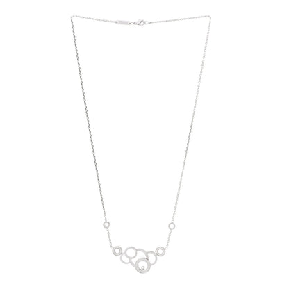 Chopard 18K White Gold Diamond Happy Bubbles Necklace 3 of 5