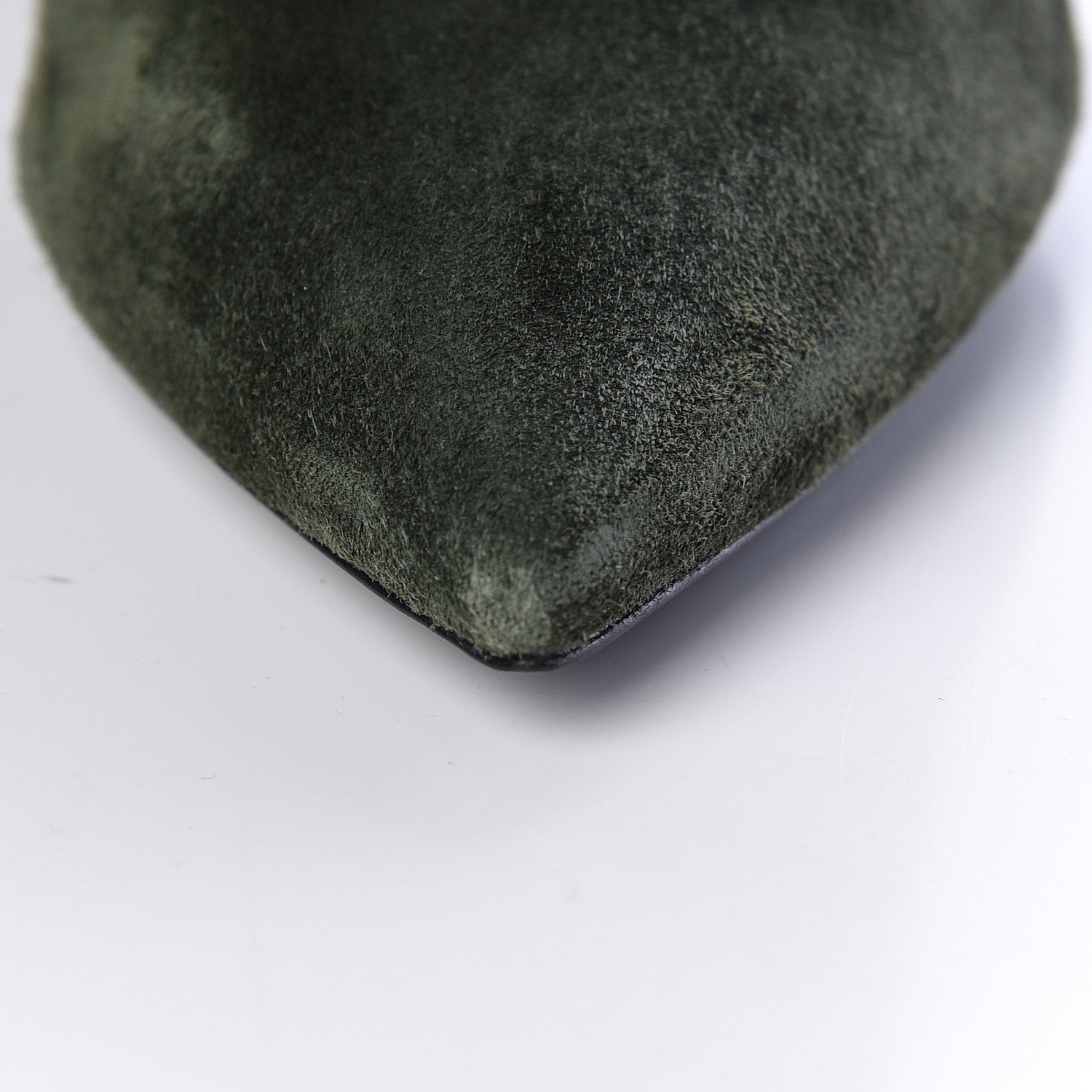 Saint Laurent Suede Era Over The Knee Boots 39 Army Green 7 of 8