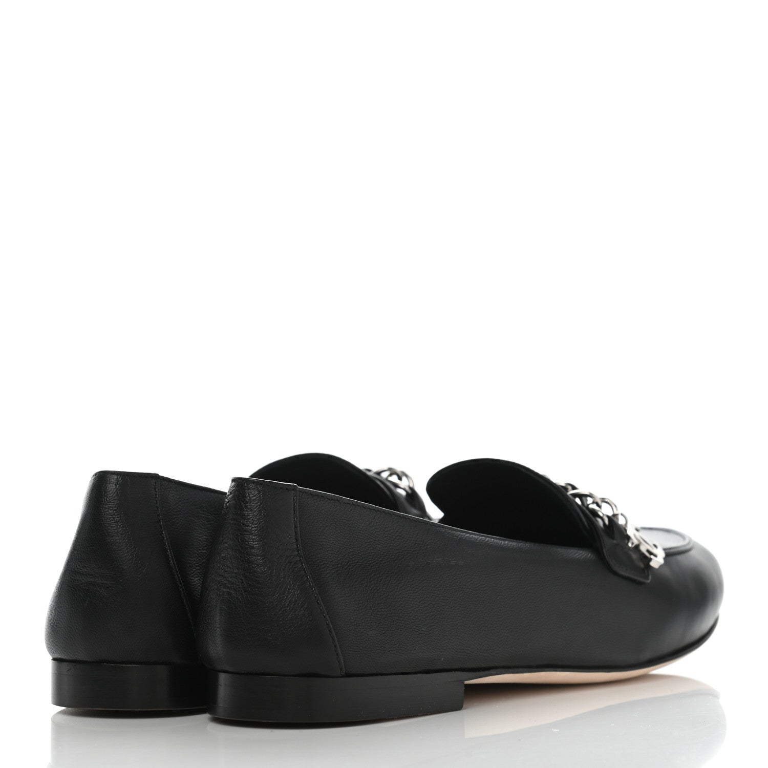 Chanel Lambskin CC Chain Mocassin Loafers 36.5 Black 4 of 10