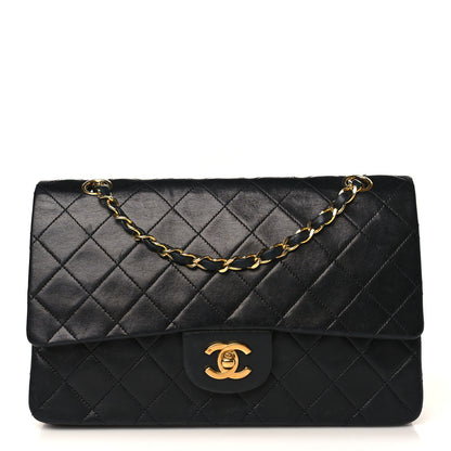 Chanel Lambskin Quilted Medium Double Flap Black 1 of 10