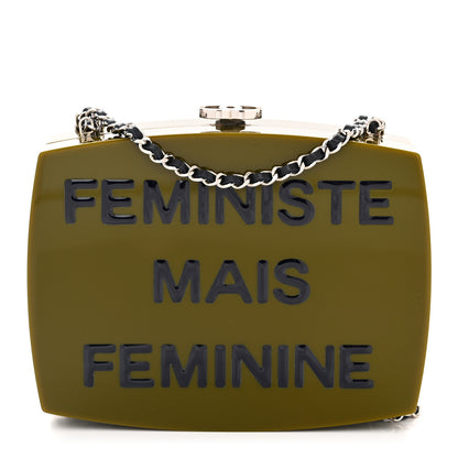 Chanel Acryllic Feministe Maize Feminine Box Clutch Green 1 of 10