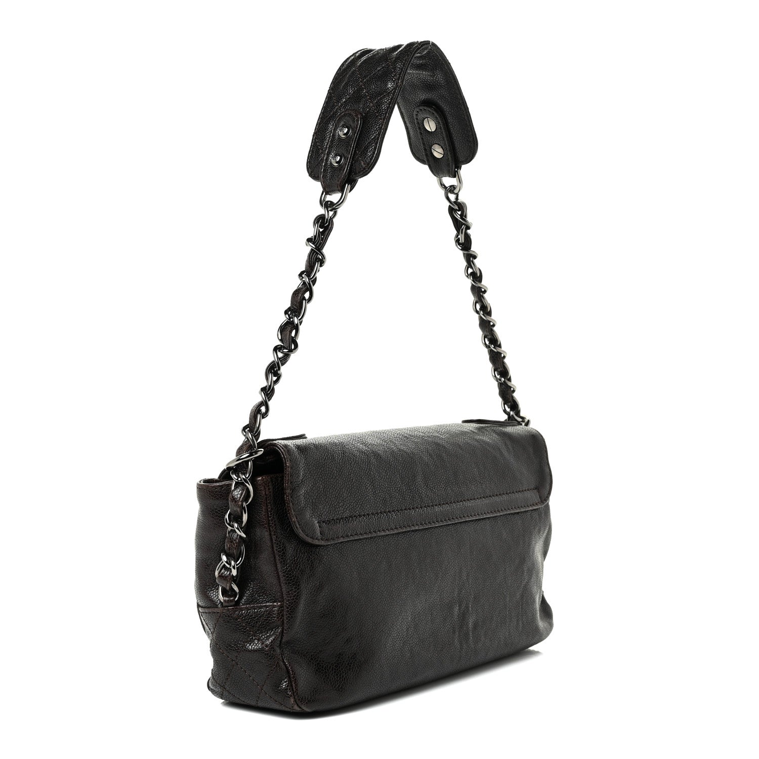 Chanel Glazed Caviar Small Pocket In The City Shoulder Bag Brown 2 of 26