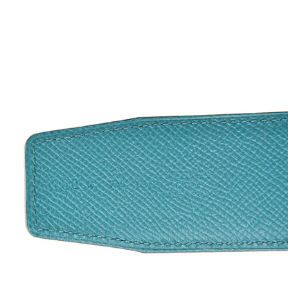Hermes Epsom 42mm Constance H Belt 100 Bleu Paon Bleu Obscur 4 of 13