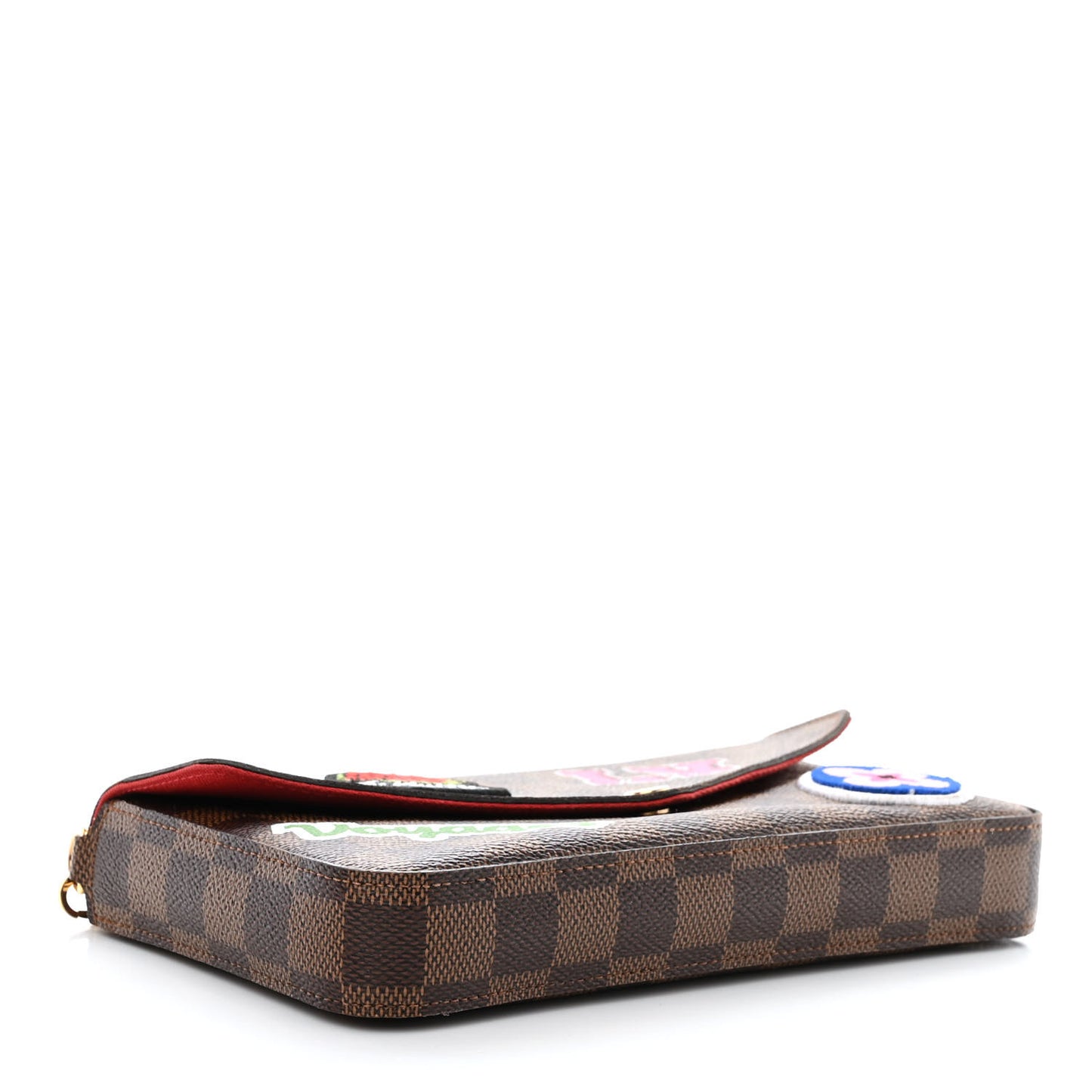 Damier Ebene LV Stories Pochette Felicie Chain Wallet