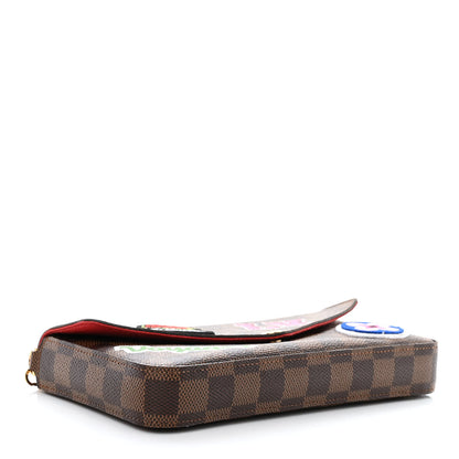 Louis Vuitton Damier Ebene LV Stories Pochette Felicie Chain Wallet 4 of 10