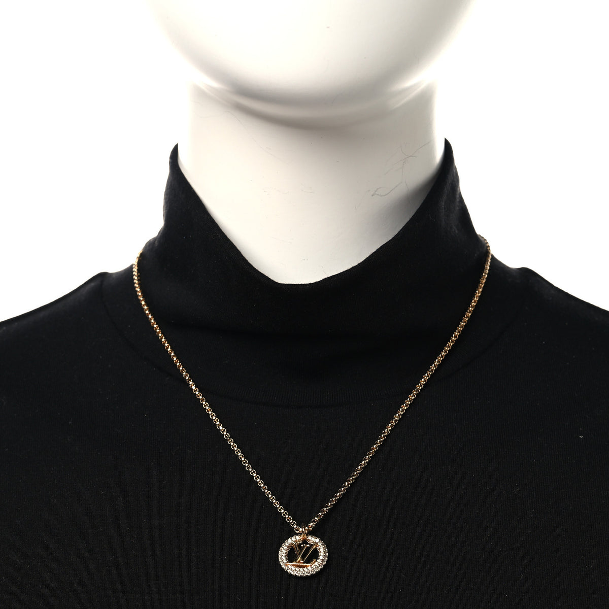 Louis Vuitton Metal Crystal Louise By Night Necklace 2 of 5