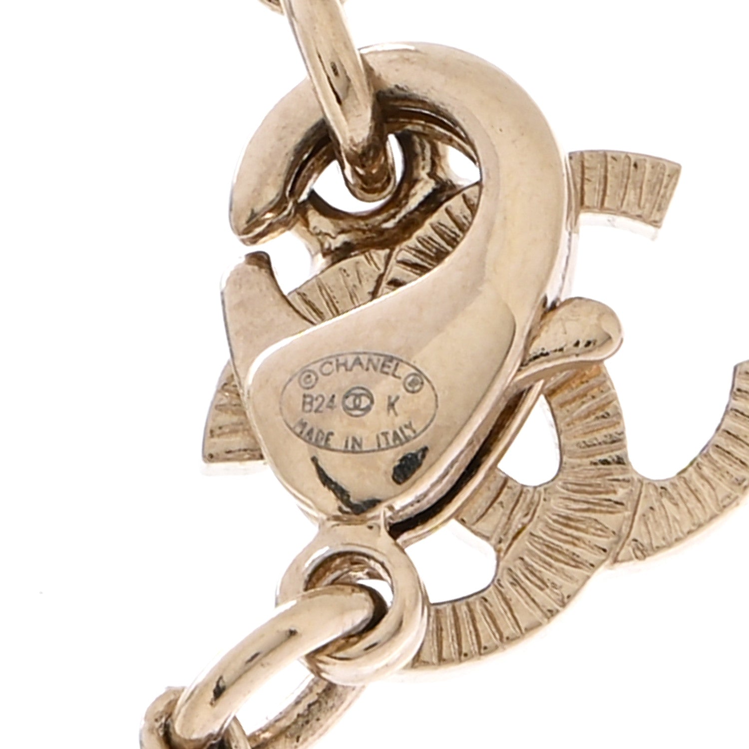 Chanel Crystal CC Bow Drop Necklace Gold 6 of 7