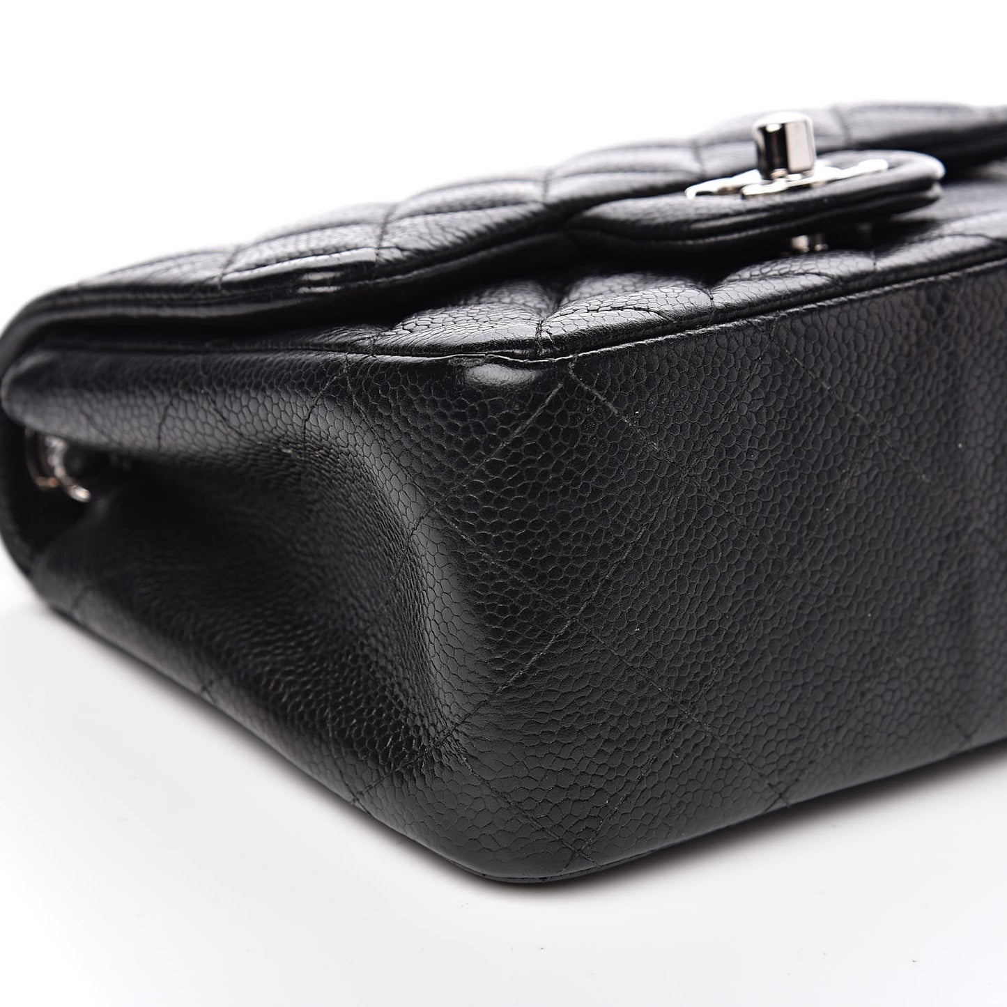 Caviar Quilted Mini Square Flap Black