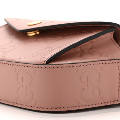 Gucci Calfskin GG Super Mini Debossed Chain Wallet Dust Carmine 11 of 11