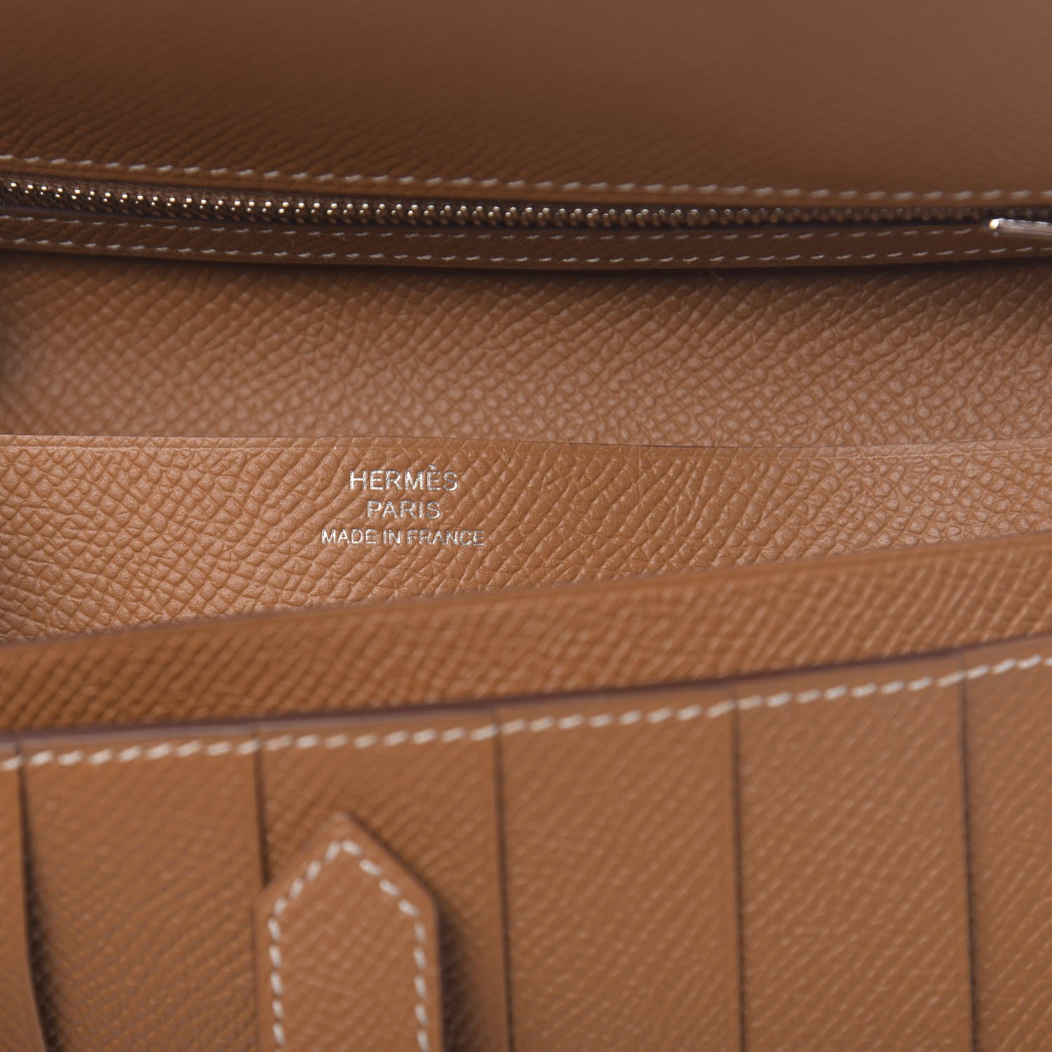 Hermes Epsom Bearn Gusset Wallet Gold 6 of 8