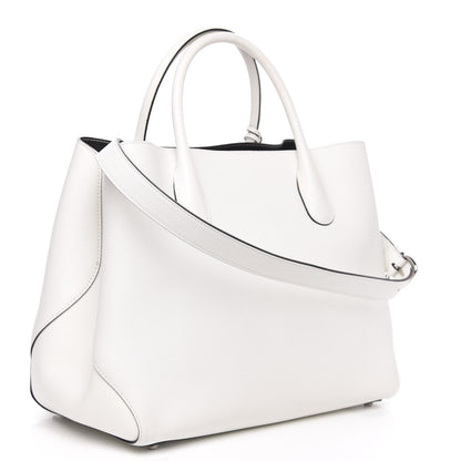 Christian Dior Supple Grained Calfskin Large Open Bar Tote White 3 of 11