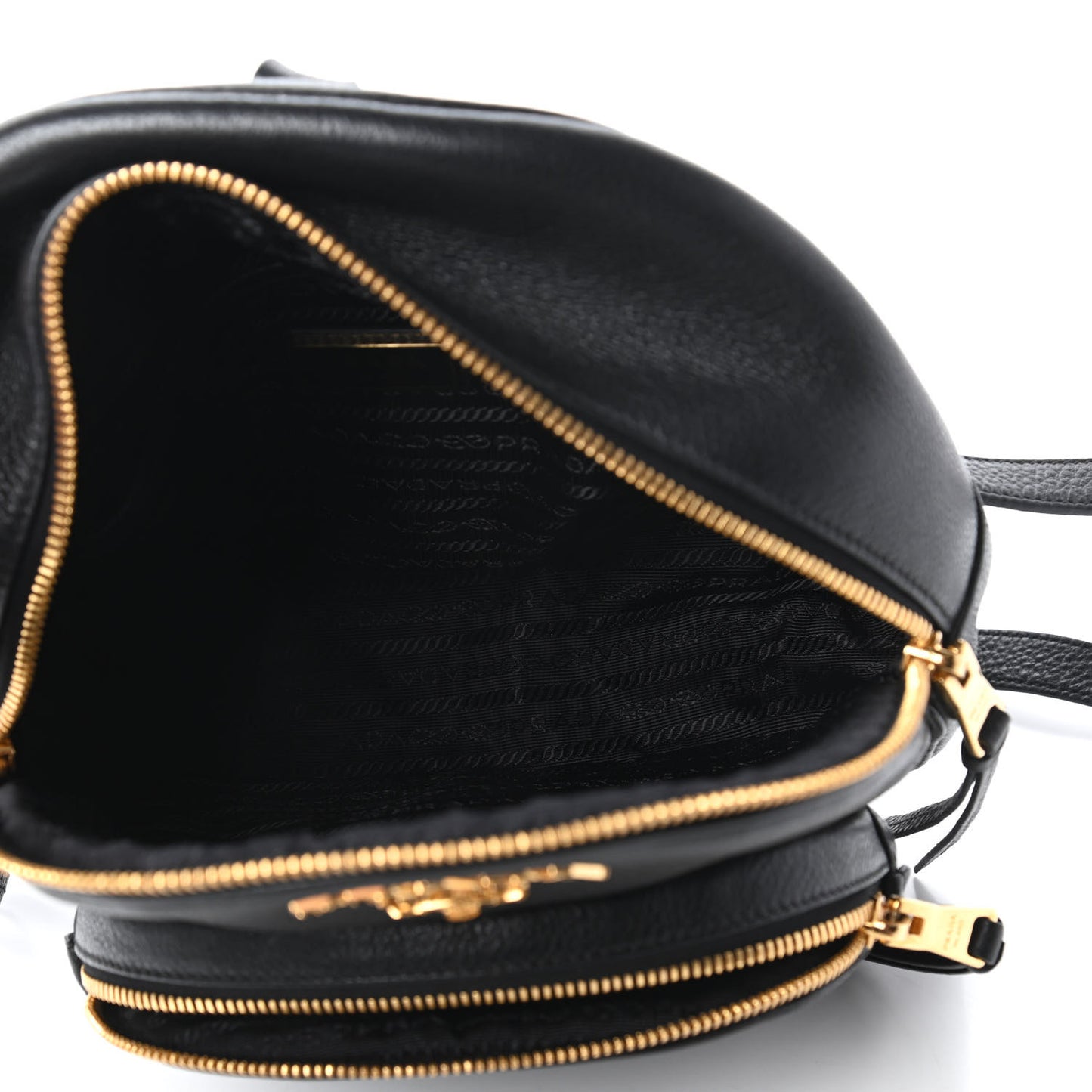 Vitello Daino Zip Backpack Black
