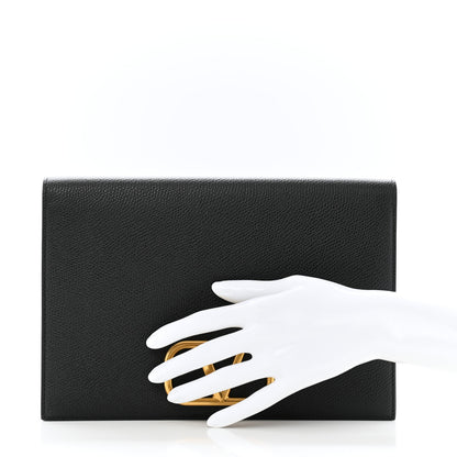 Valentino Garavani Grainy Calfskin Vlogo Signature Pouch Black 3 of 8