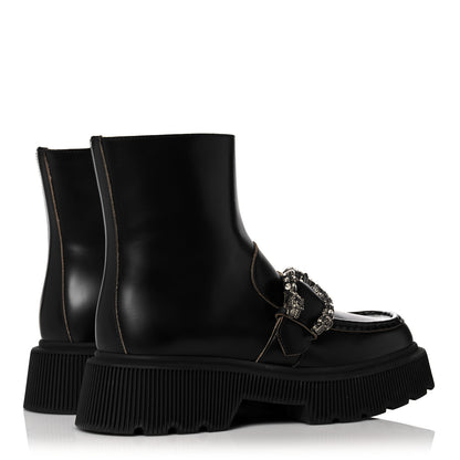 Gucci Cordovan Lux Dionysus Hunder Boots 37 Black 4 of 12