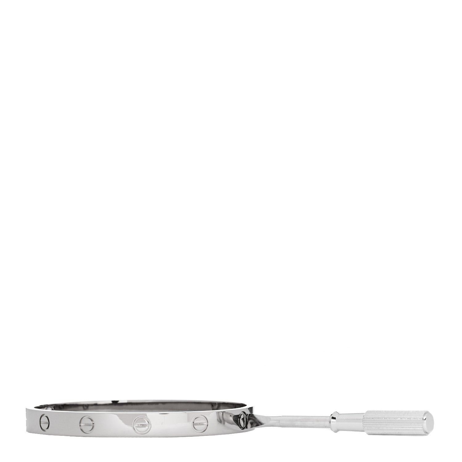 Cartier 18K White Gold LOVE Bracelet 17 3 of 4