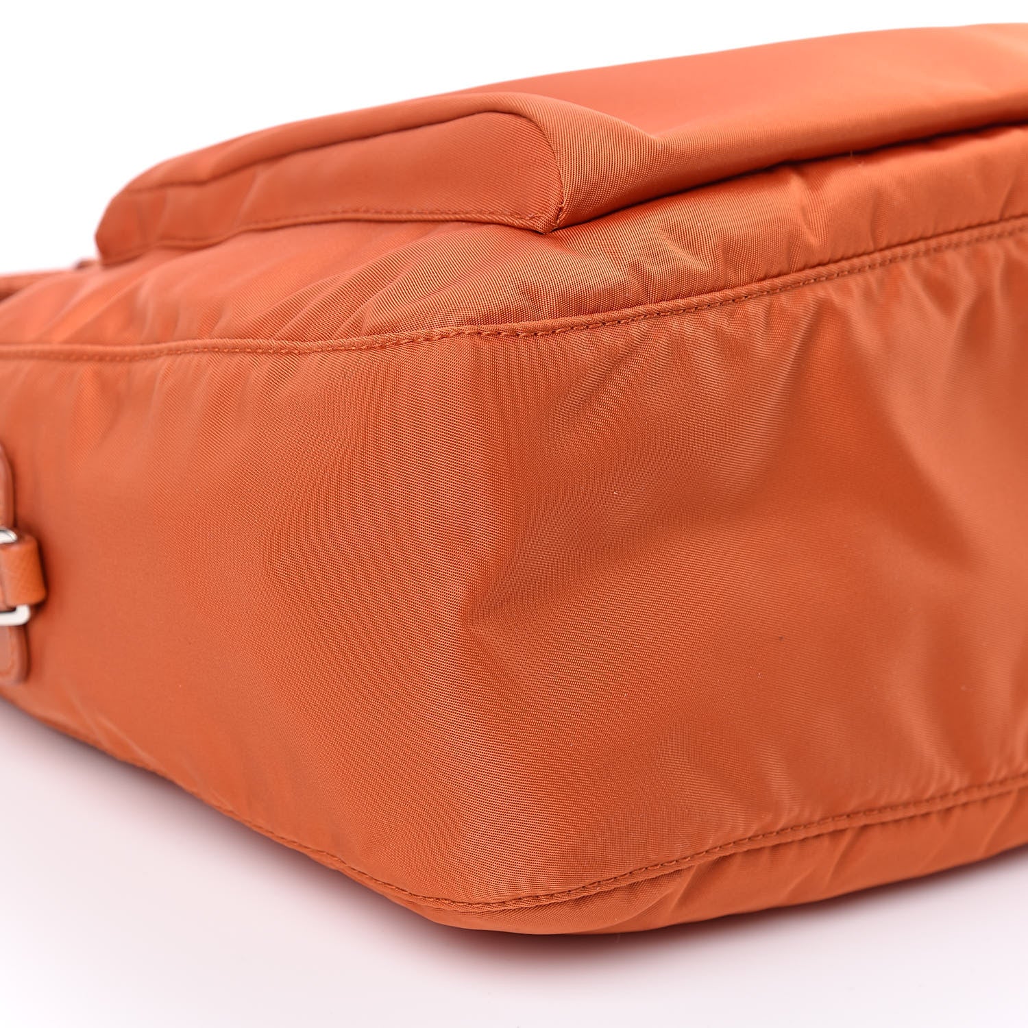 Prada Nylon Vela Flat Messenger Bag Papaya 8 of 10