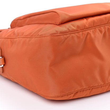 Prada Nylon Vela Flat Messenger Bag Papaya 8 of 10