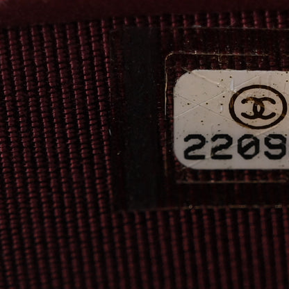 Chanel Lambskin Quilted Two Tone Clutch With Chain Grey Burgundy 8 of 12