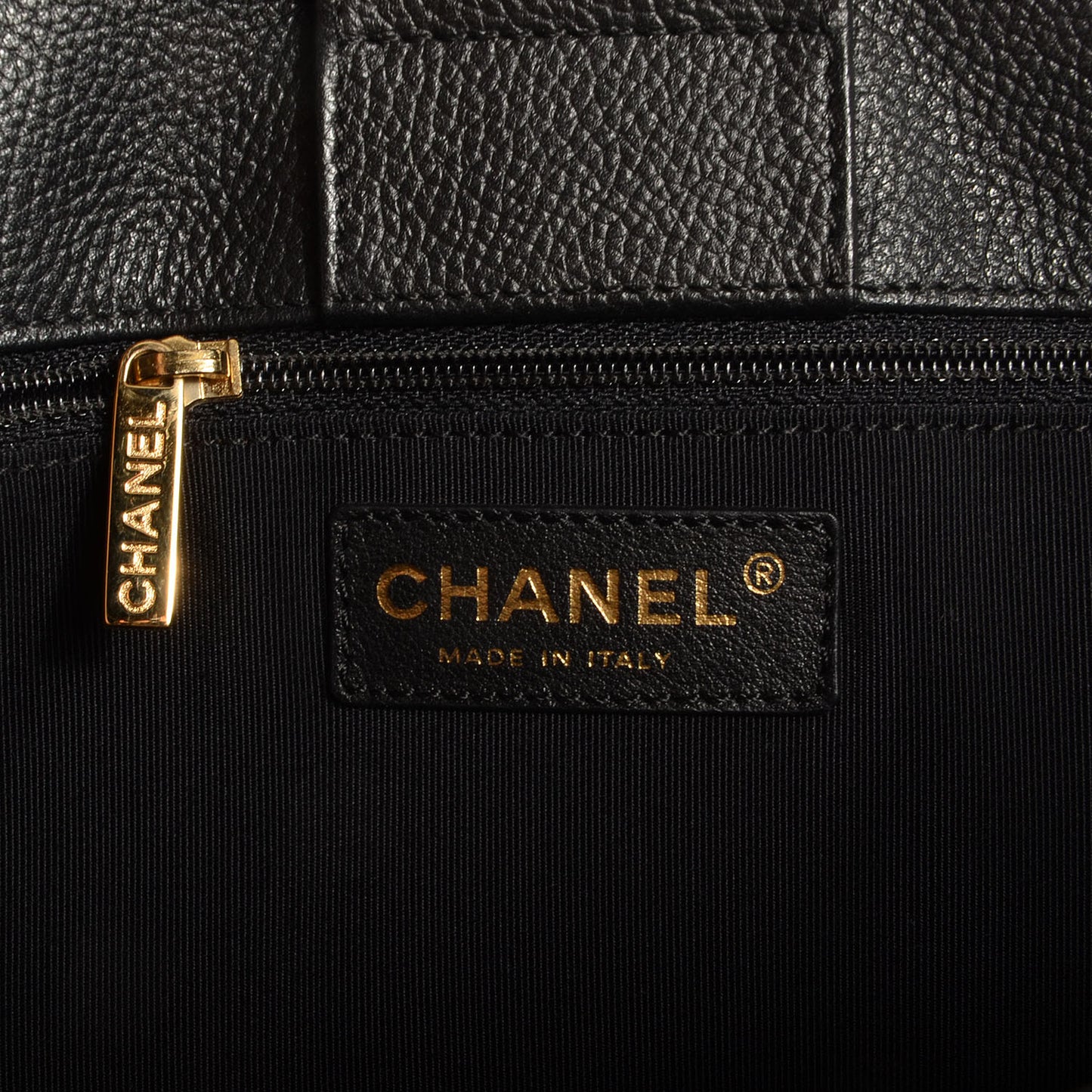 Calfskin Cerf Shopper Tote Black
