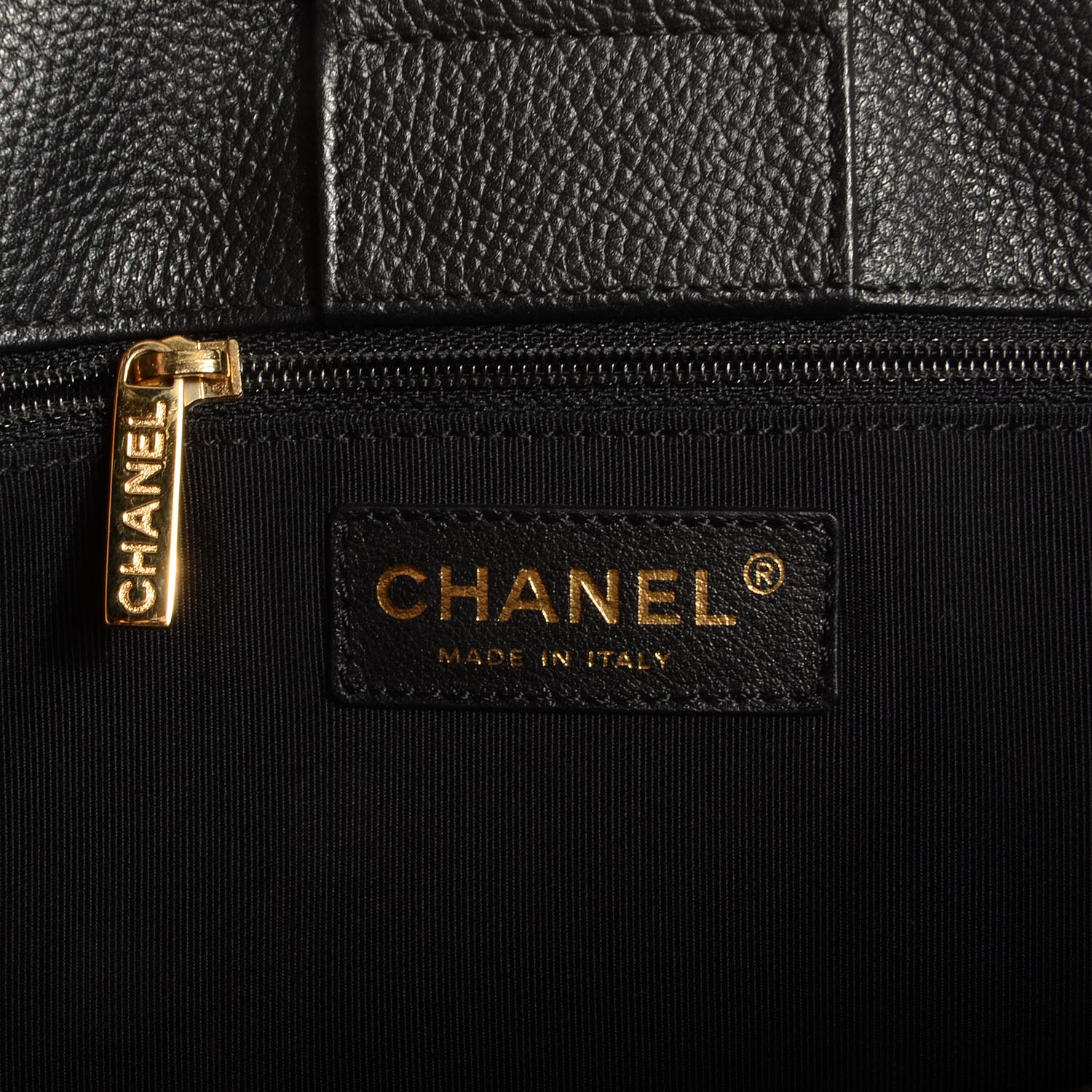 Chanel Calfskin Cerf Shopper Tote Black 7 of 9