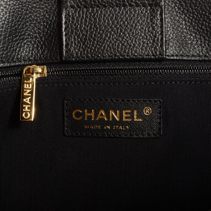 Chanel Calfskin Cerf Shopper Tote Black 7 of 9