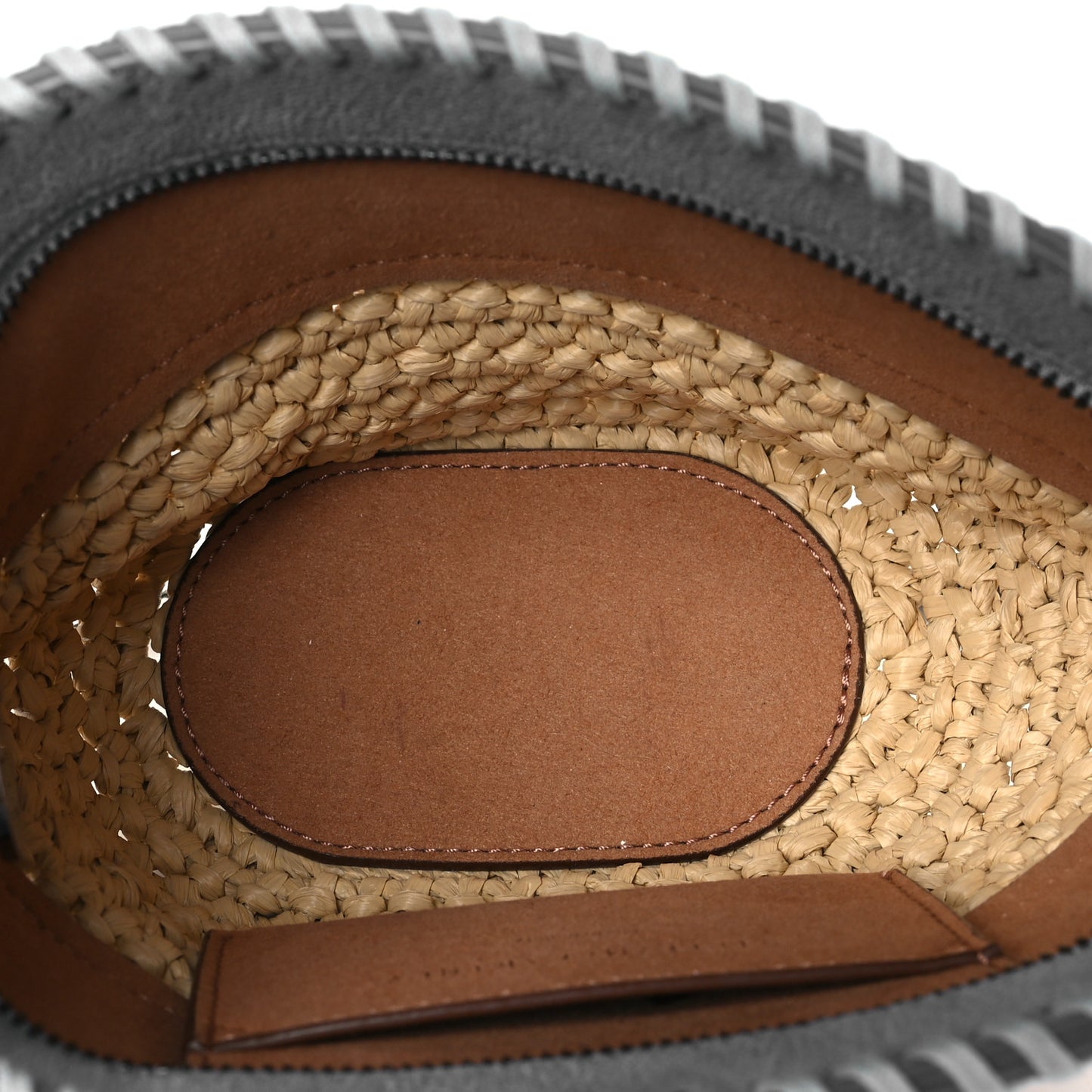Shaggy Deer Raffia Mini Shoulder Bag Light Blue