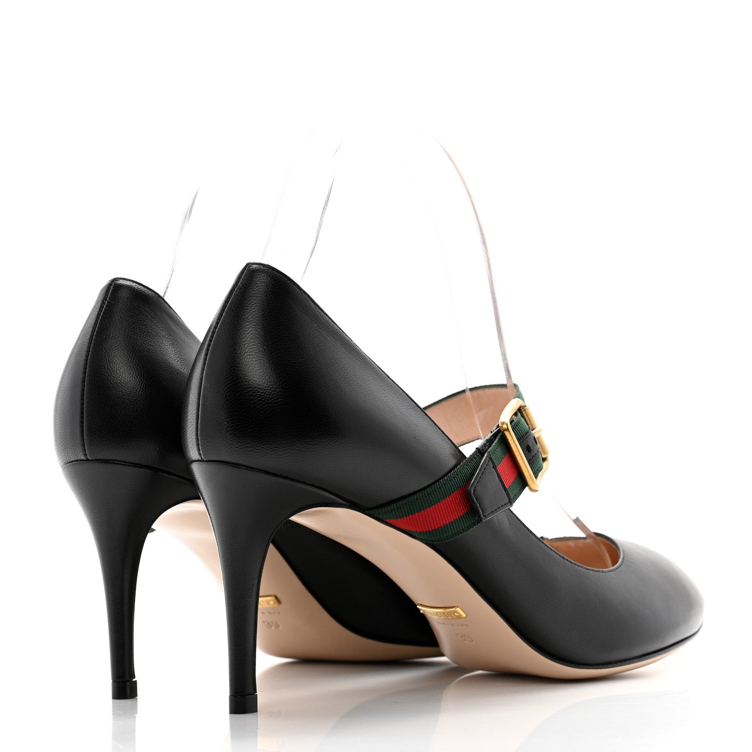 Gucci Malaga Kid Sylvie High Heel Pumps 39 Black 4 of 11