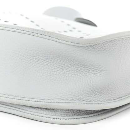 Hermes Taurillon Clemence Evelyne III GM Bleu Pale 10 of 11