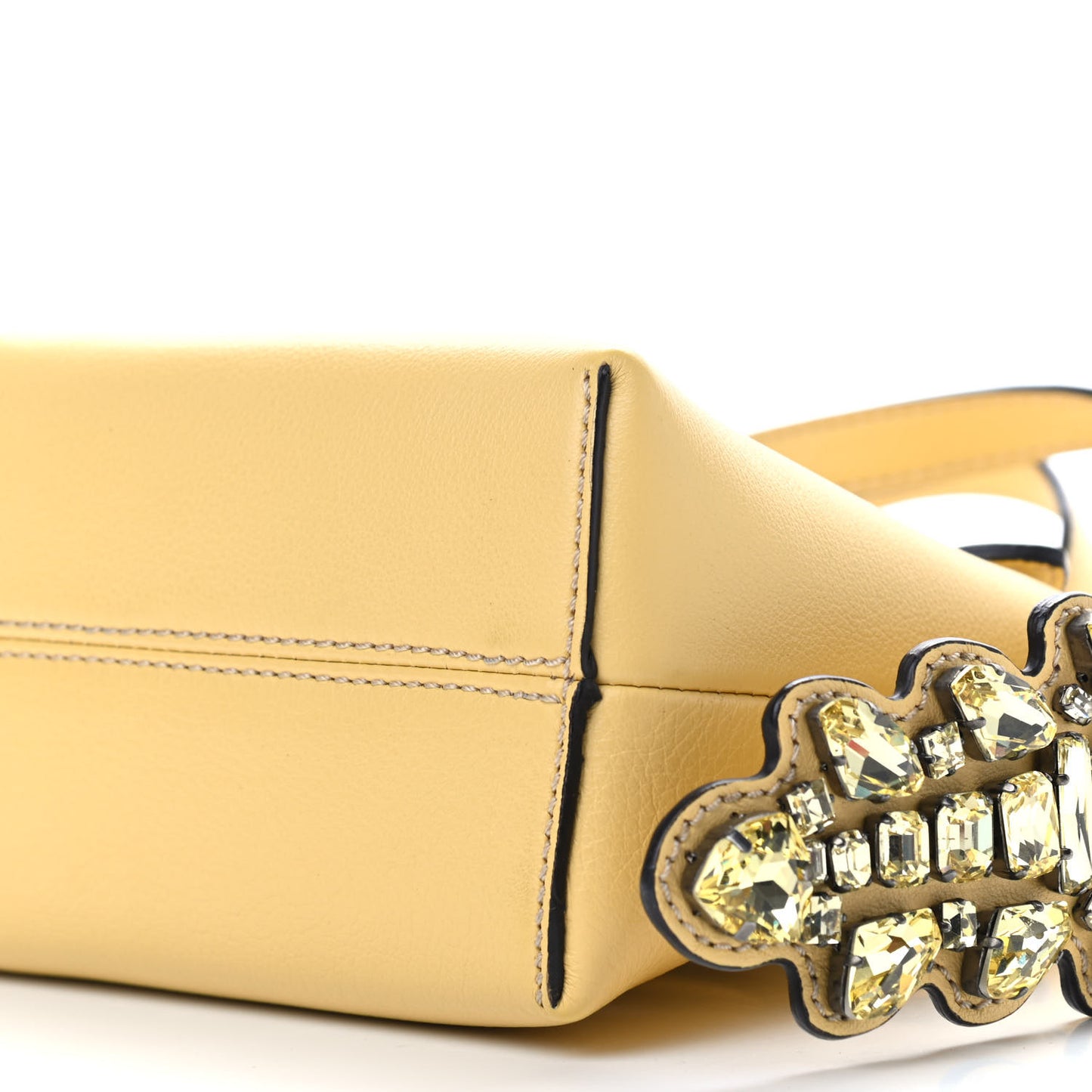 Vitello Dolce Crystal Croc Tail Mini By The Way Boston Bag Yellow