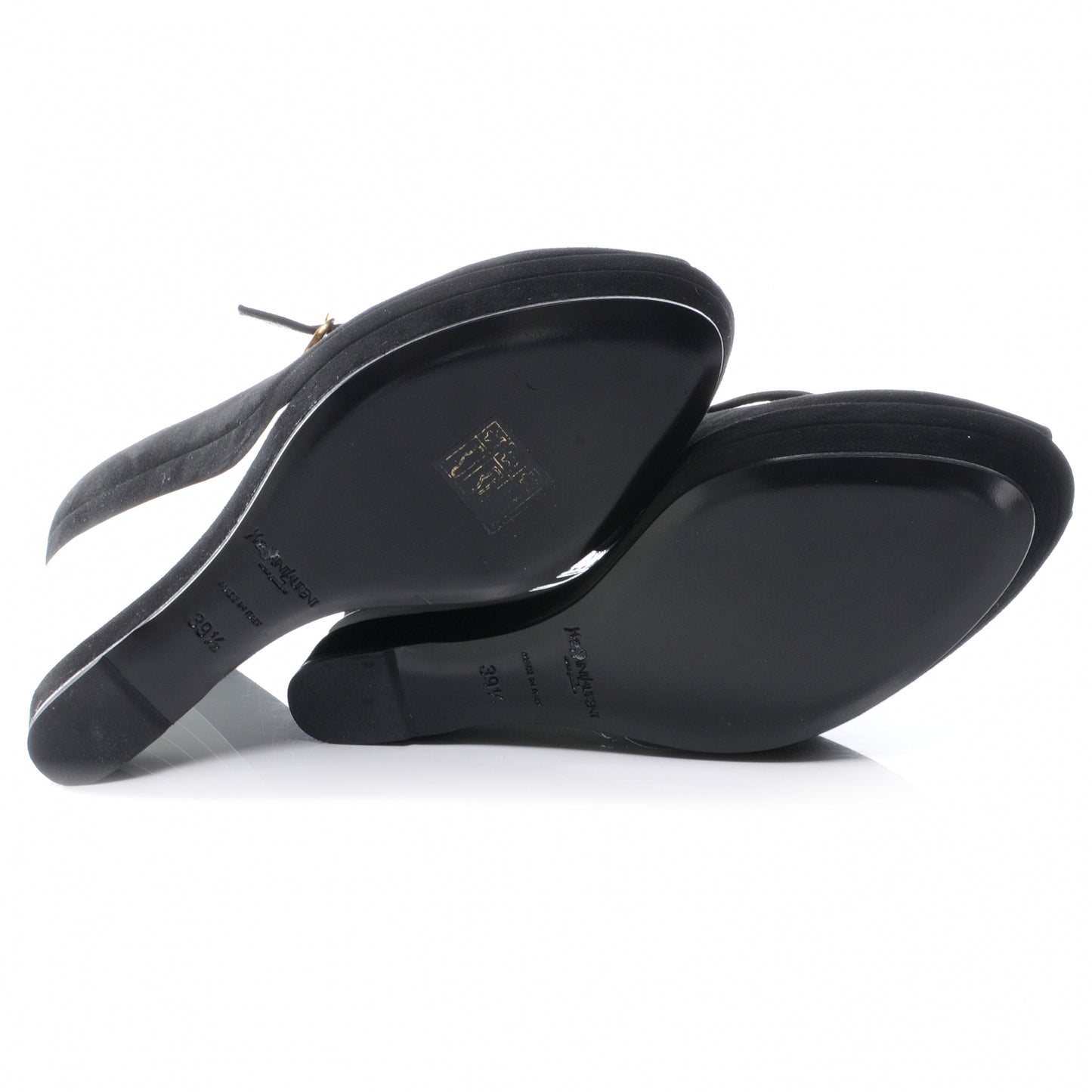 Suede Robyn 105 Wedges 39.5 Black White