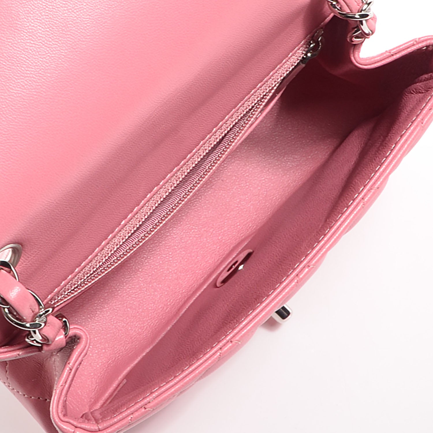 Chanel Lambskin Quilted Mini Square Flap Pink 6 of 8