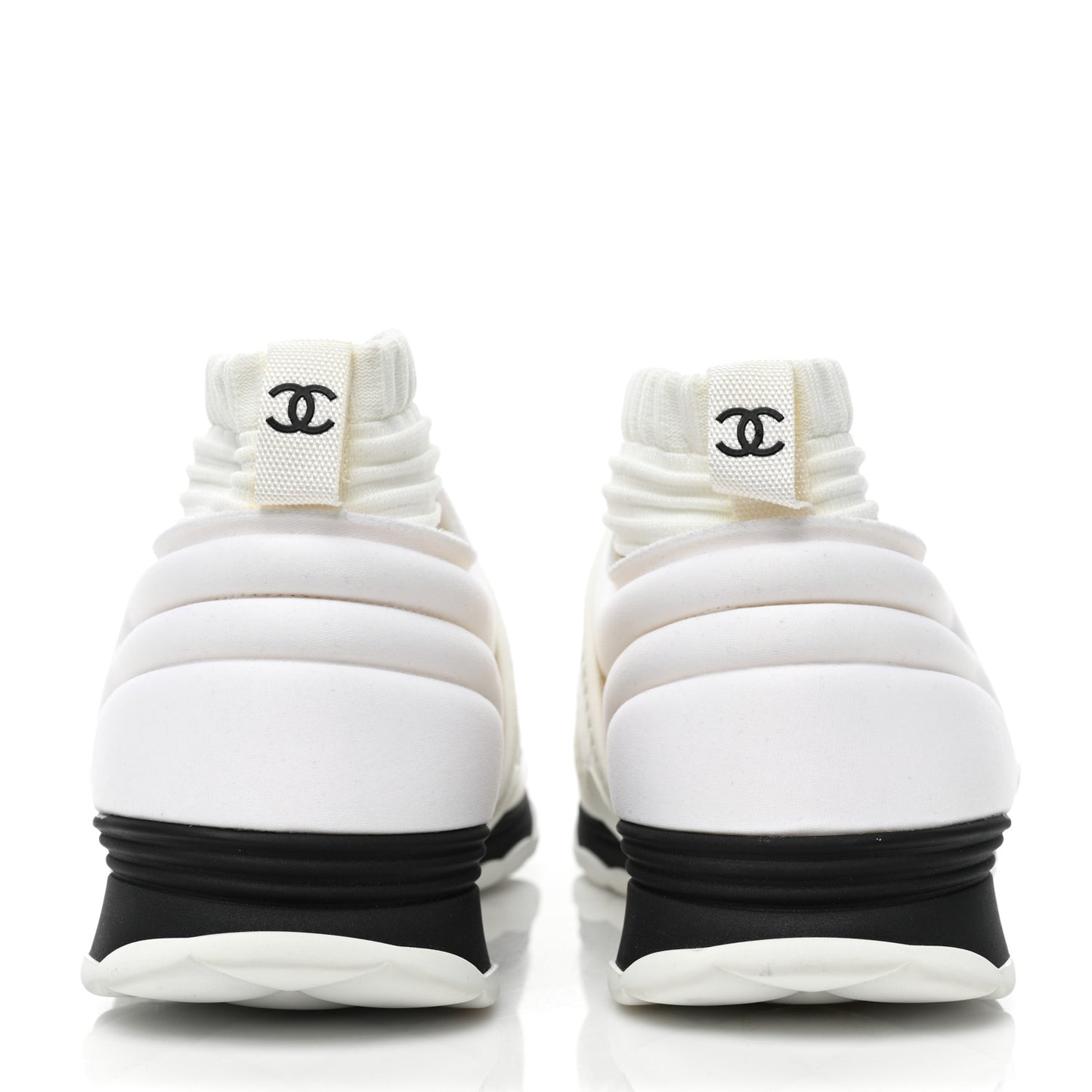 Stretch Fabric CC Sneakers 37 White