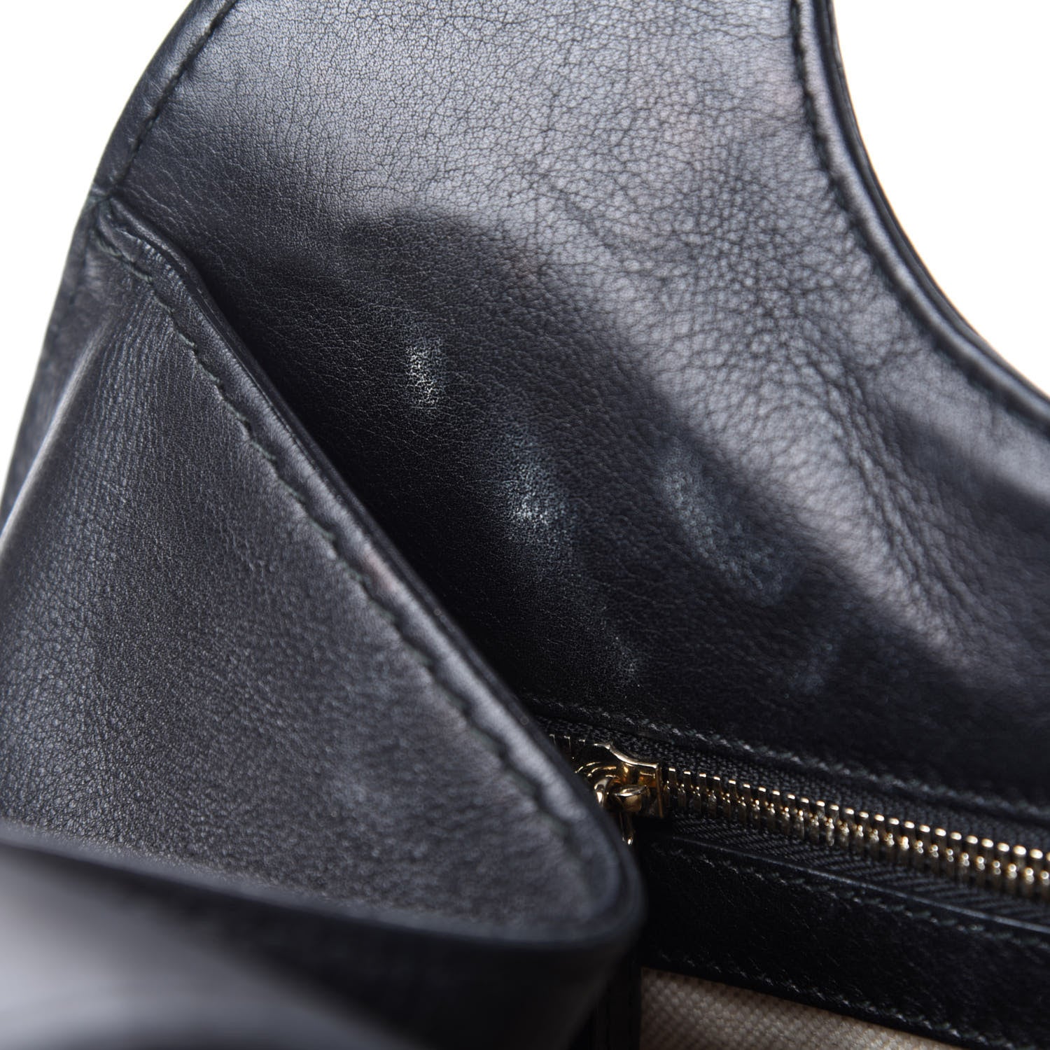 Gucci Calfskin Medium Stirrup Top Handle Bag Black 10 of 13