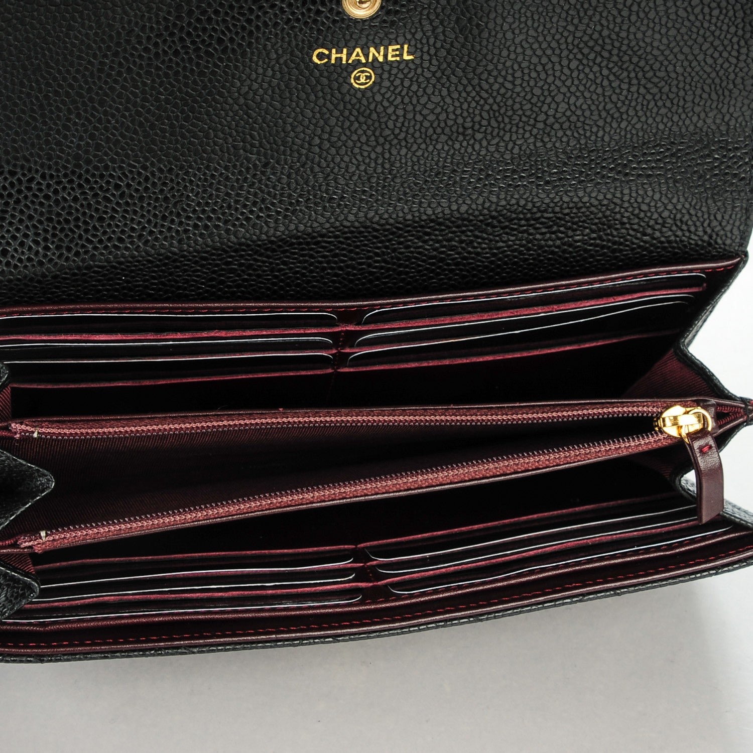Chanel Caviar Quilted Large Gusset Flap Wallet Black 5 of 8