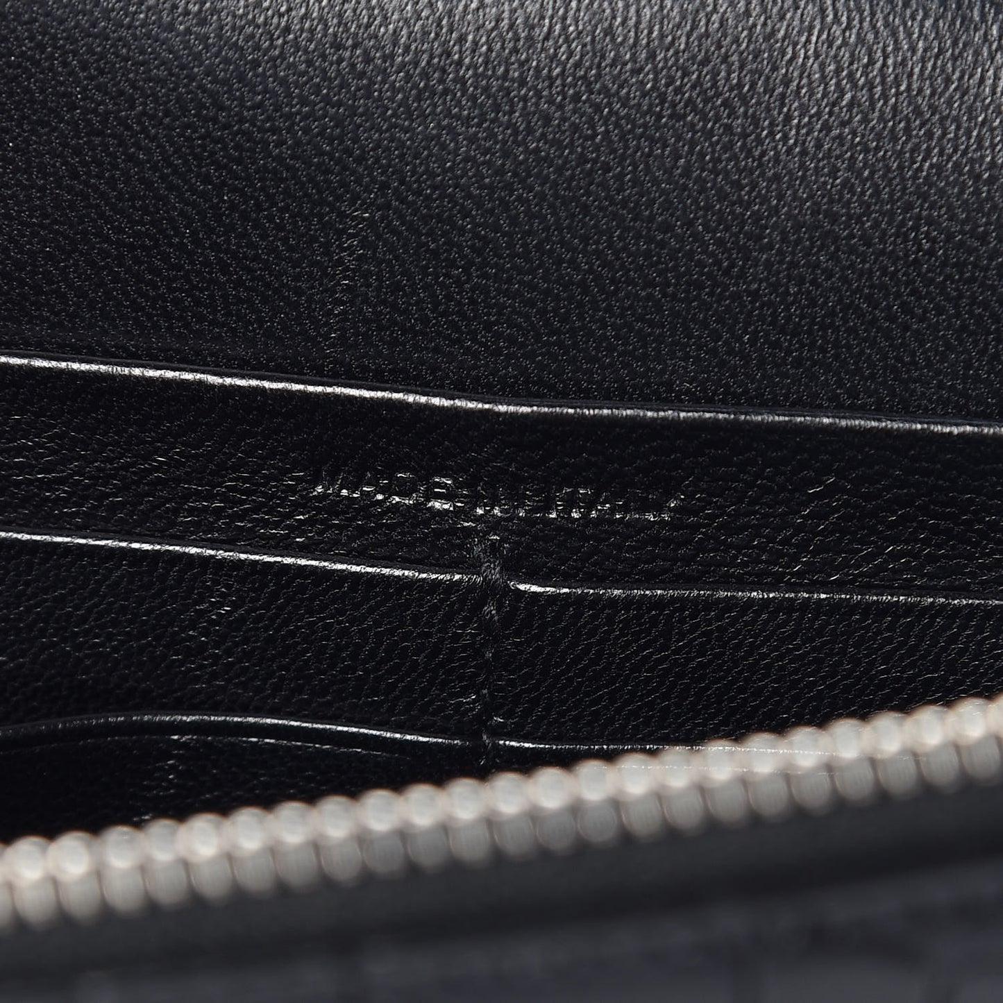 Calfskin Crocodile Embossed Kate Monogram Tassel Chain Wallet Black