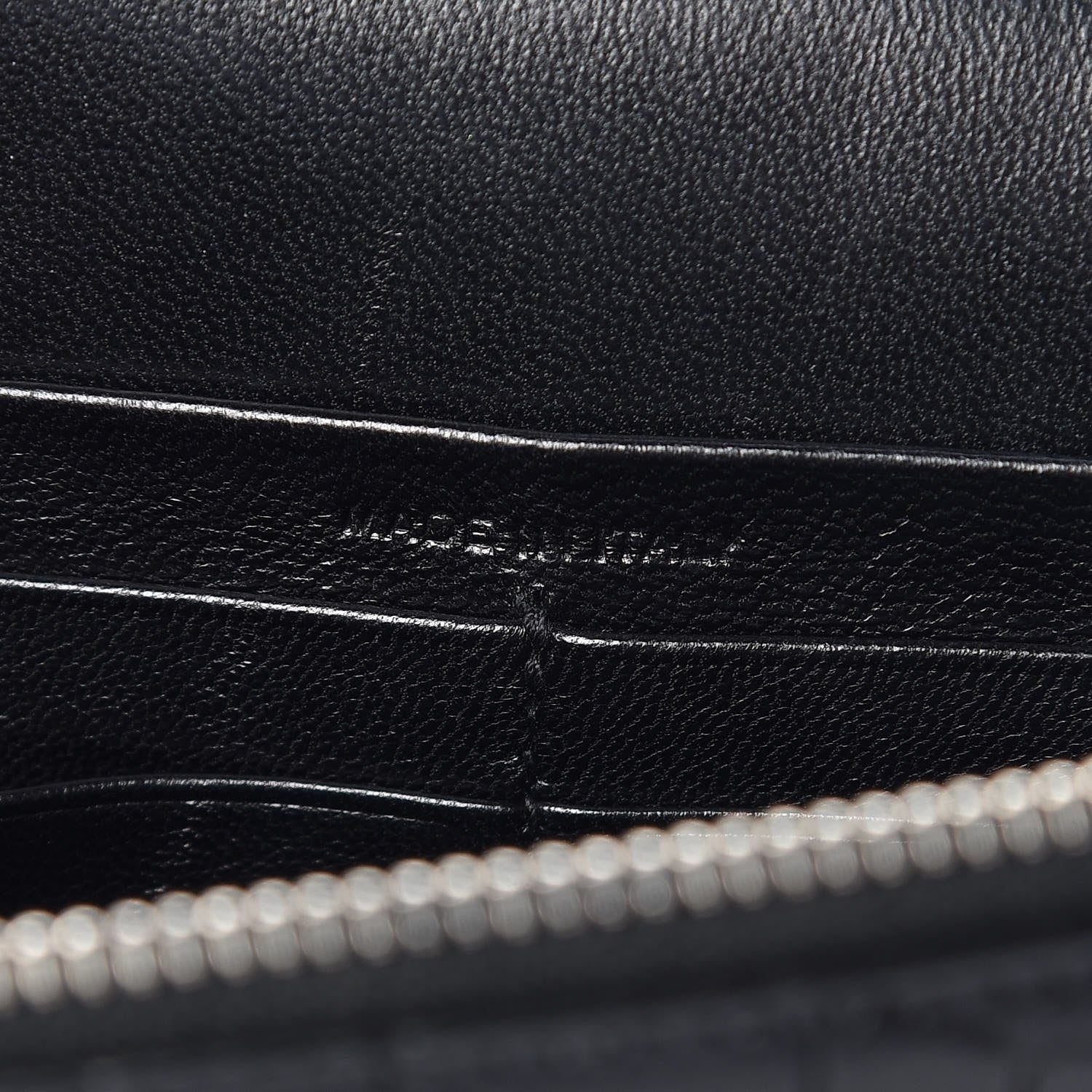 Saint Laurent Calfskin Crocodile Embossed Kate Monogram Tassel Chain Wallet Black 7 of 10