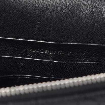 Saint Laurent Calfskin Crocodile Embossed Kate Monogram Tassel Chain Wallet Black 7 of 10