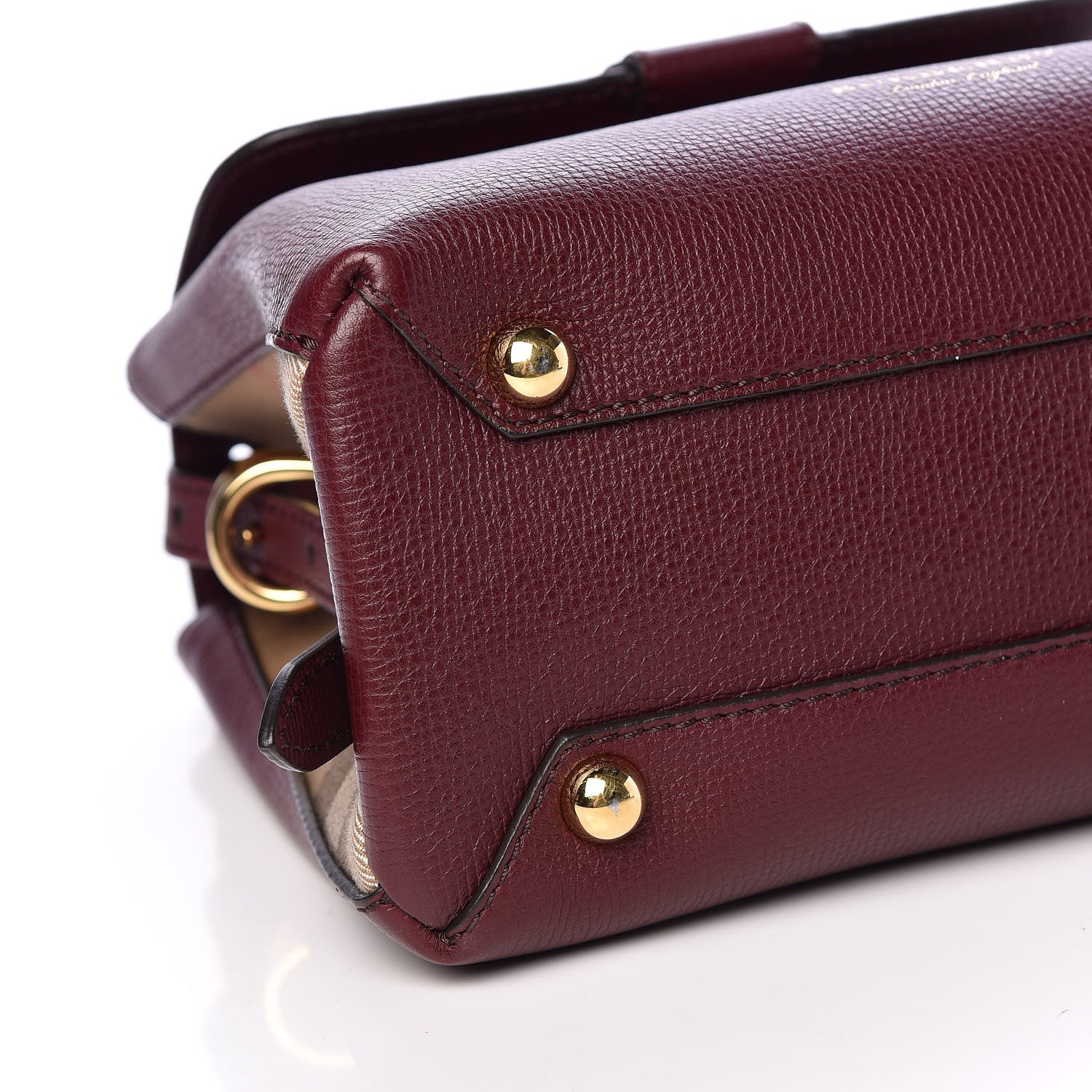 Burberry Derby Calfskin House Check Small Camberley Mahogany Red 9 of 26