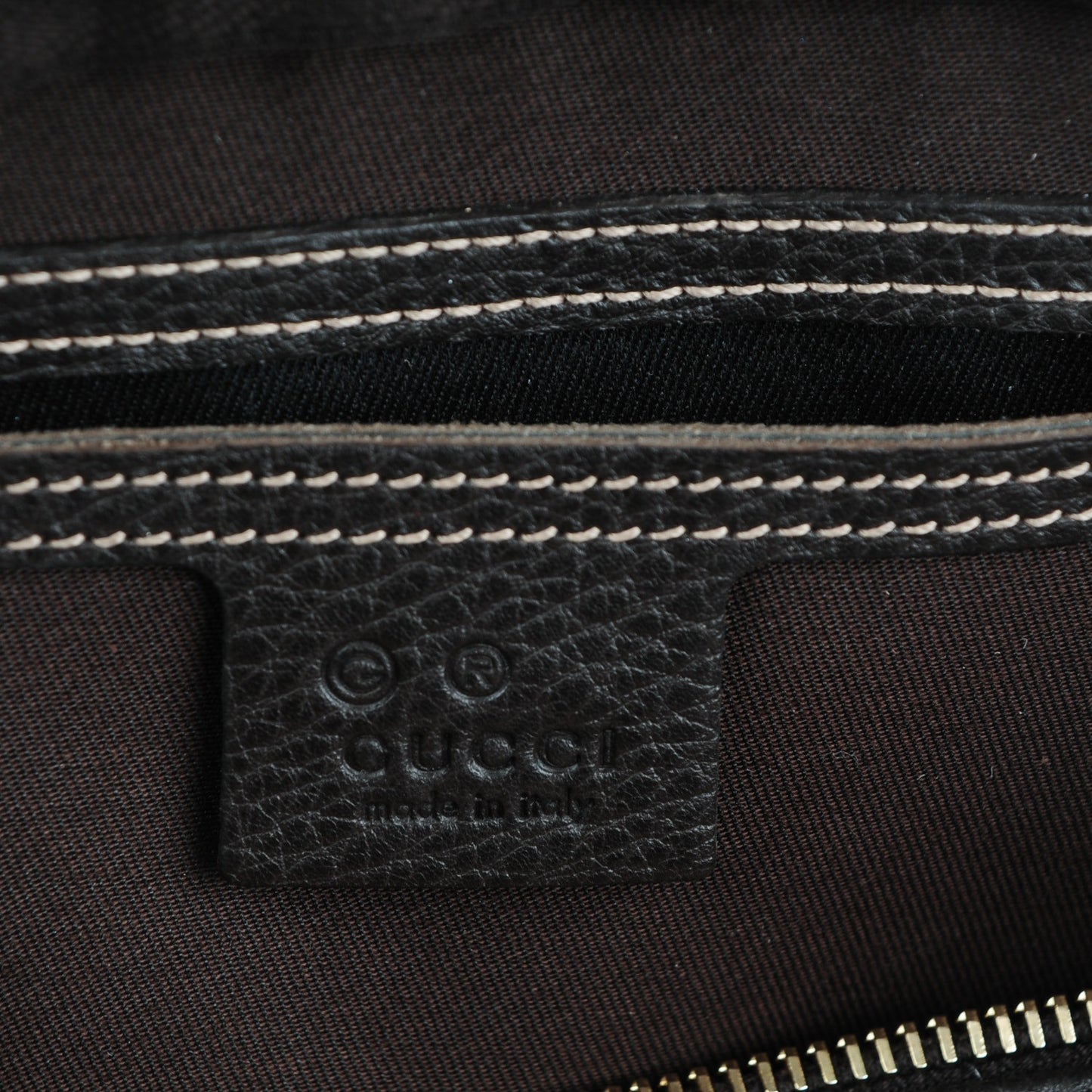 Crystal Monogram Medium Joy Boston Dark Brown