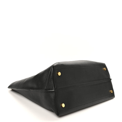 Tom Ford Pebbled Calfskin Alix Padlock Foldover Bag Black 5 of 10