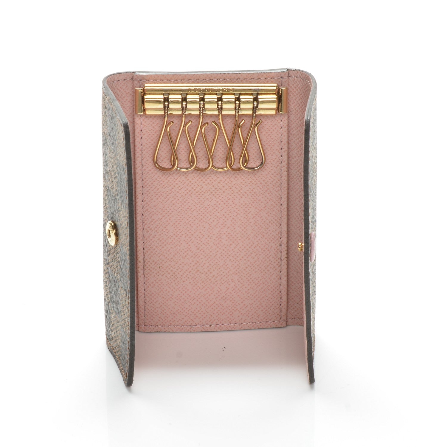 Louis Vuitton Damier Ebene Multicles 6 Key Holder Rose Ballerine 5 of 7