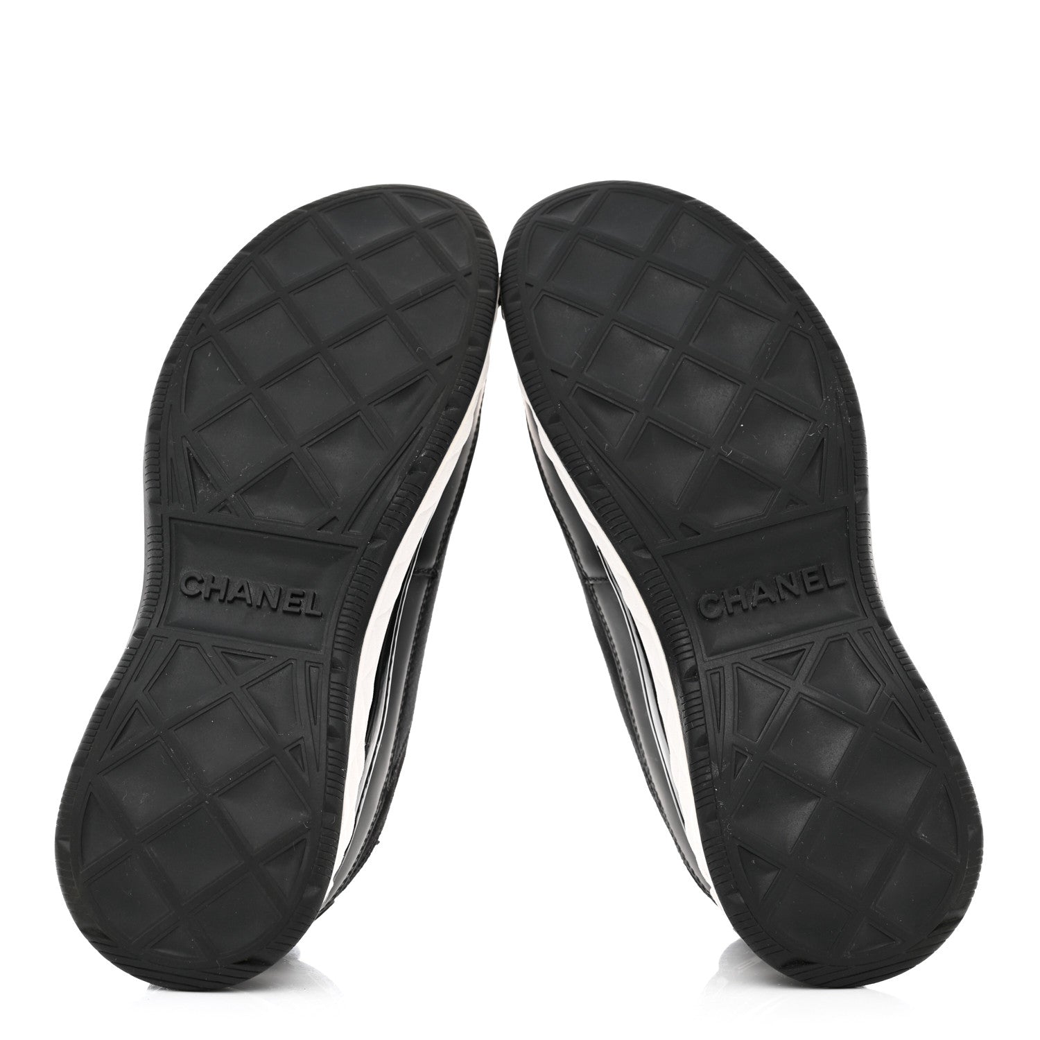 Chanel Velvet Calfskin Mixed Fibers CC Sneakers 38 Black 5 of 9