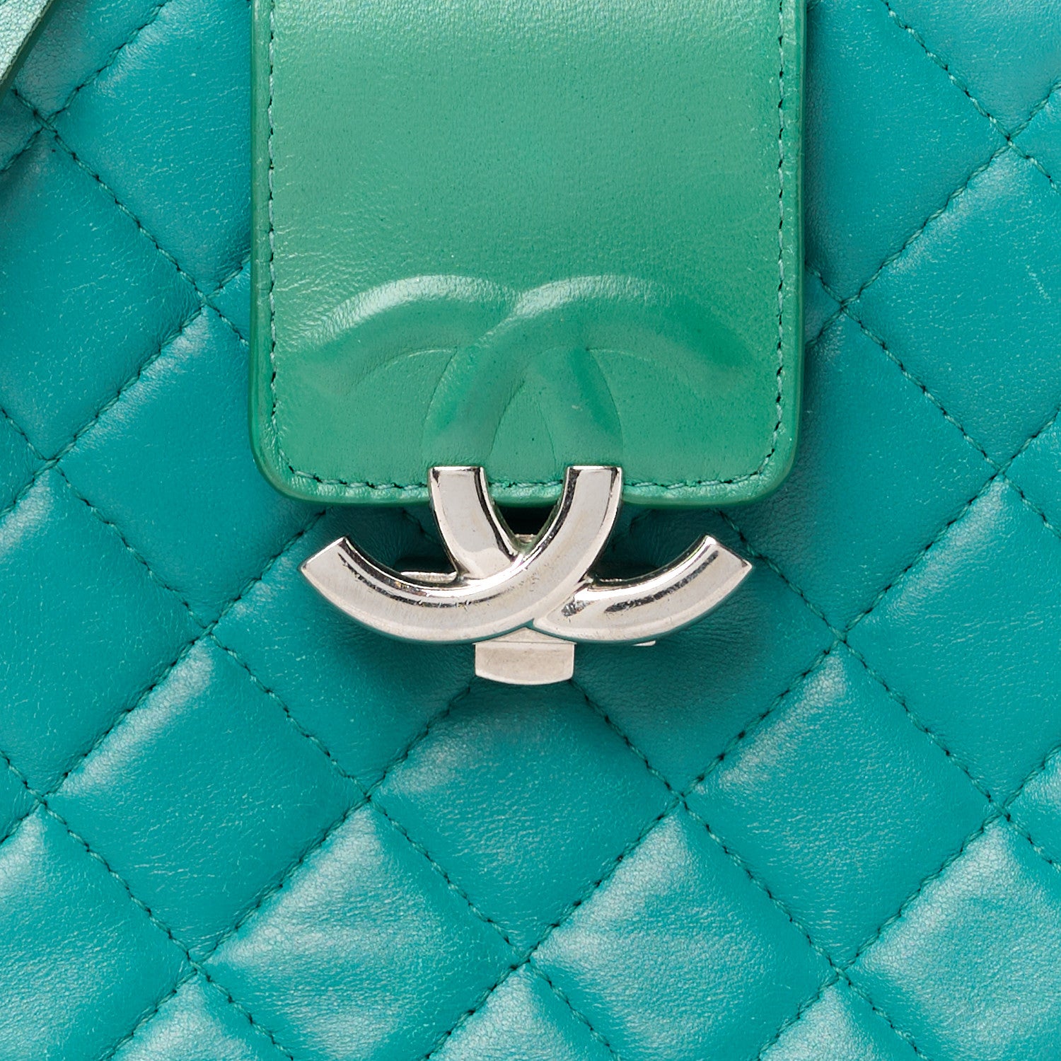 Chanel Lambskin Quilted Mini CC Box Camera Bag Green 9 of 11