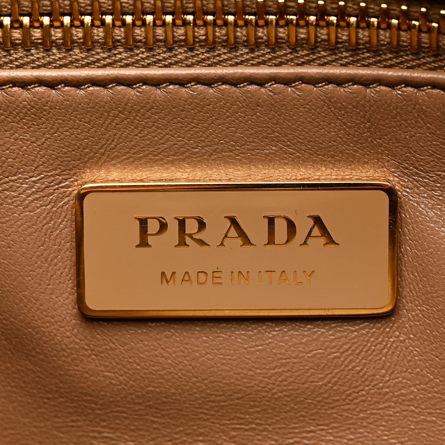 Prada Soft Calfskin Large Aimée Shoulder Bag Travertine 6 of 10