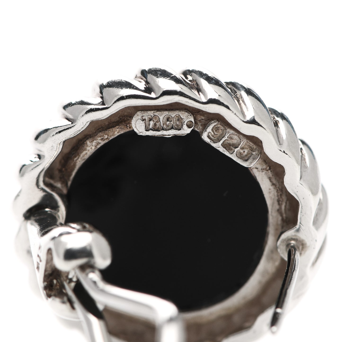 Sterling Silver Black Onyx Twist Earrings