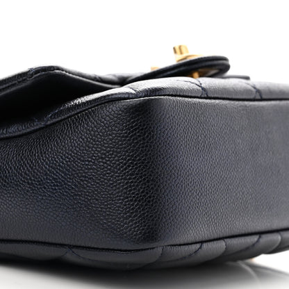 Chanel Iridescent Caviar Quilted Mini My Perfect Flap Dark Blue 9 of 11