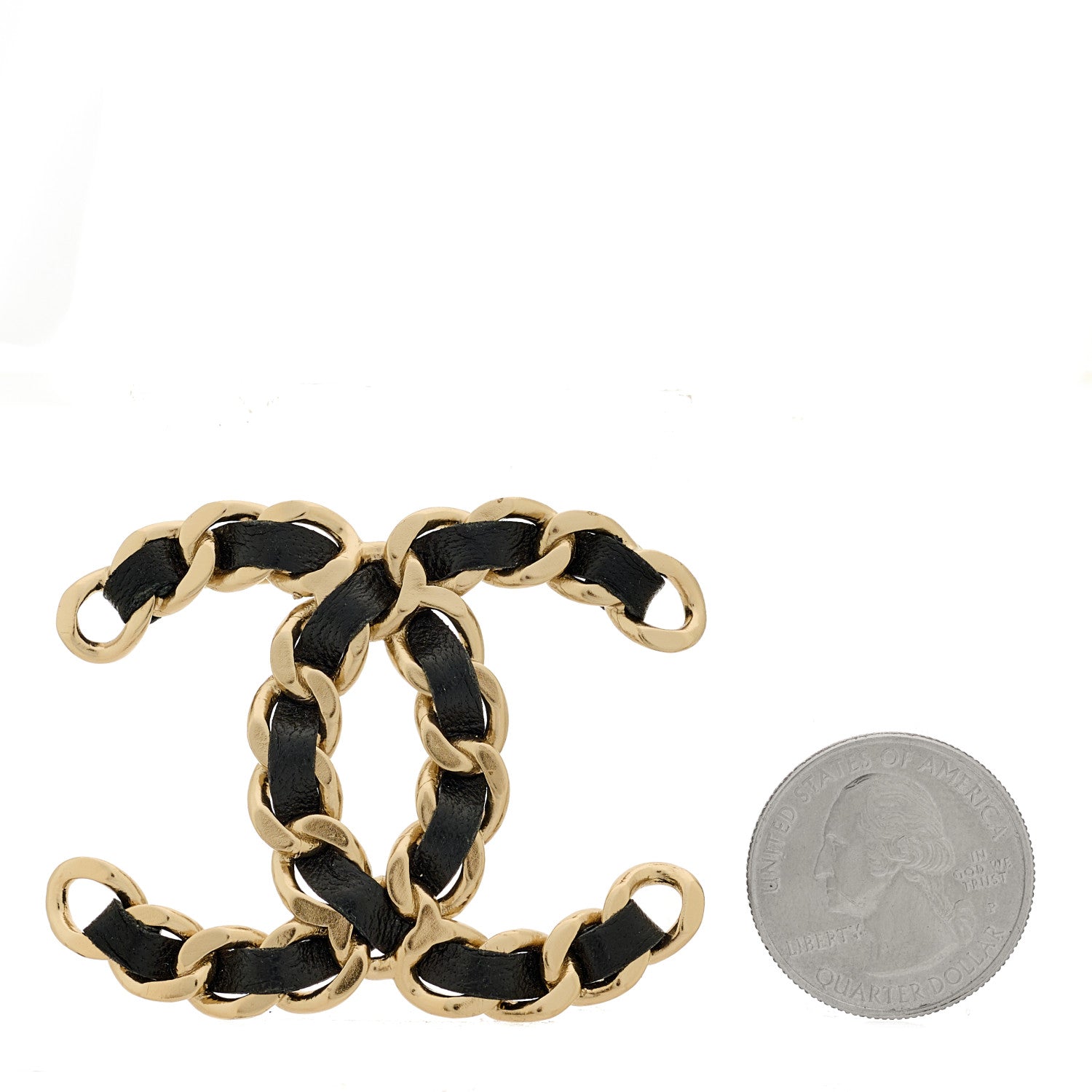 Chanel Lambskin Chain CC Brooch Black Gold 1825195 – FASHIONPHILE