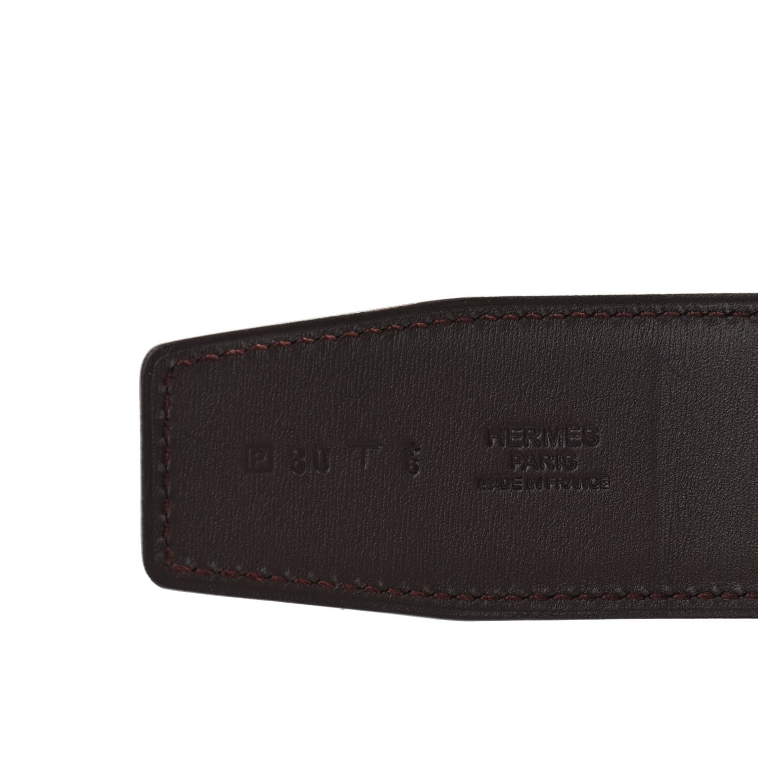 Hermes Epsom 42mm Belt Strap 80 Capucine Chocolate 3 of 5