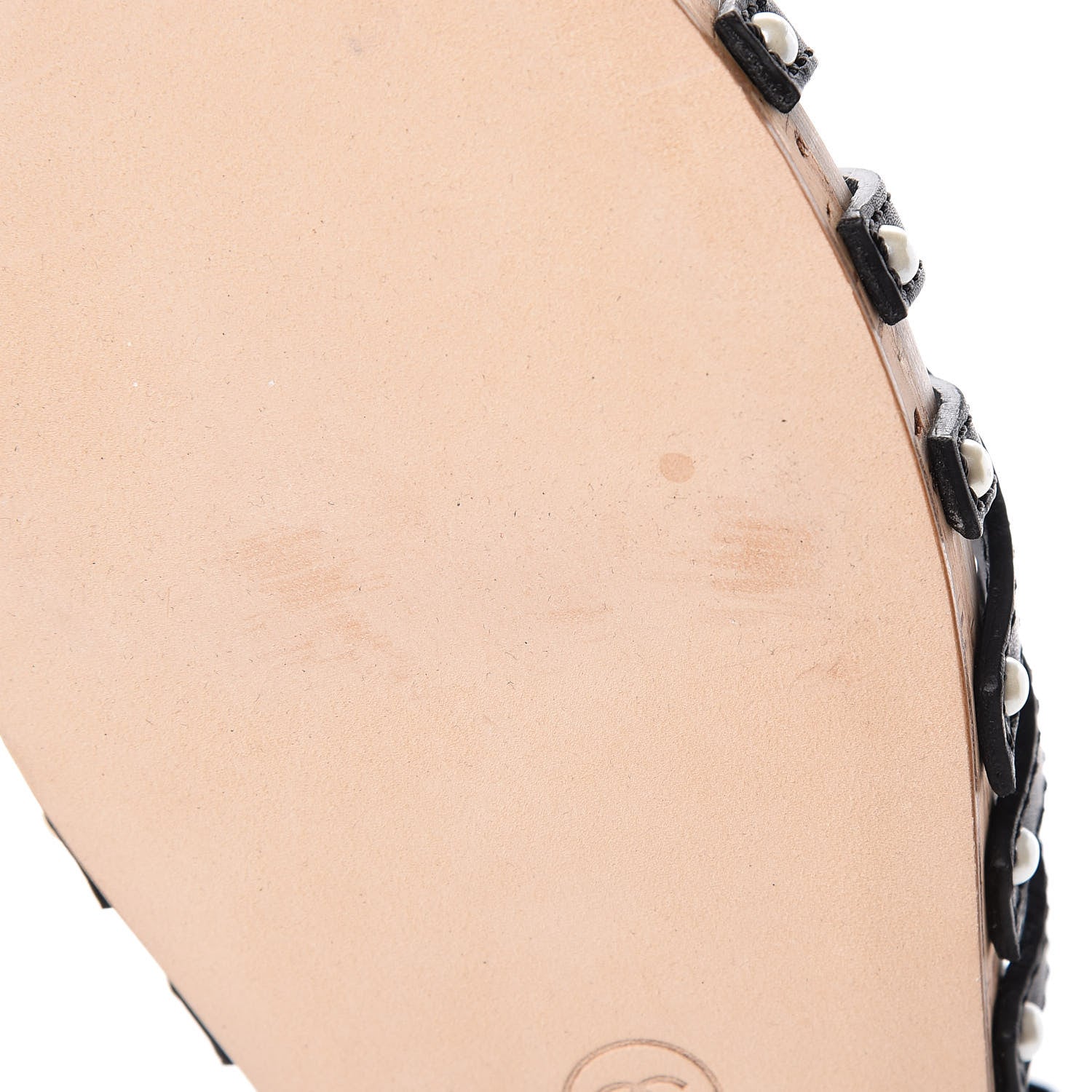 Chanel Cork Wood Calfskin Strappy Sandals 39 Black 9 of 11