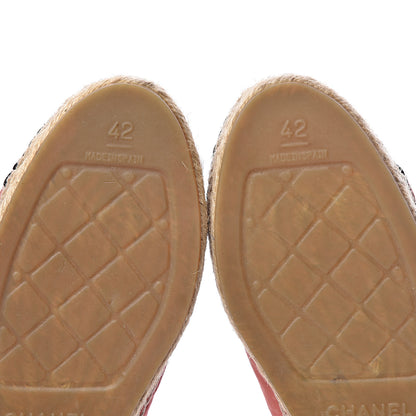 Chanel Suede Pearl CC Espadrilles 42 Pink 10 of 11